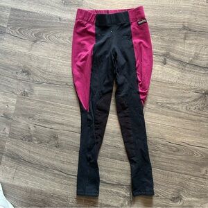Kerrits women’s Black and Dark Red riding leggings